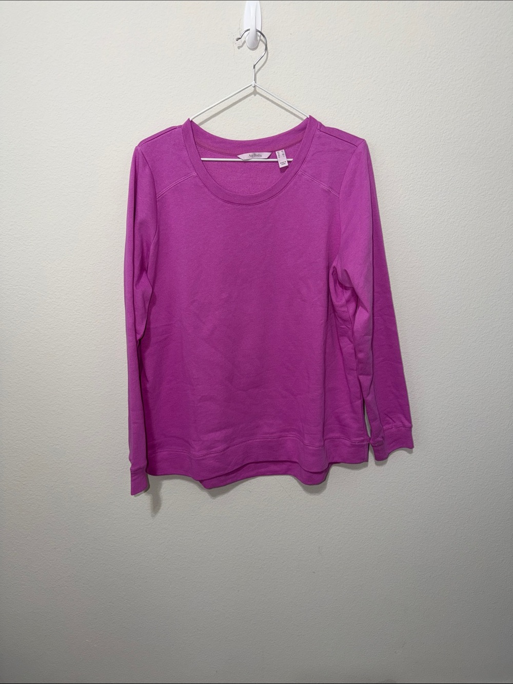 AnyBody Crewneck Sweatshirt in Vibrant Fuchsia FA26